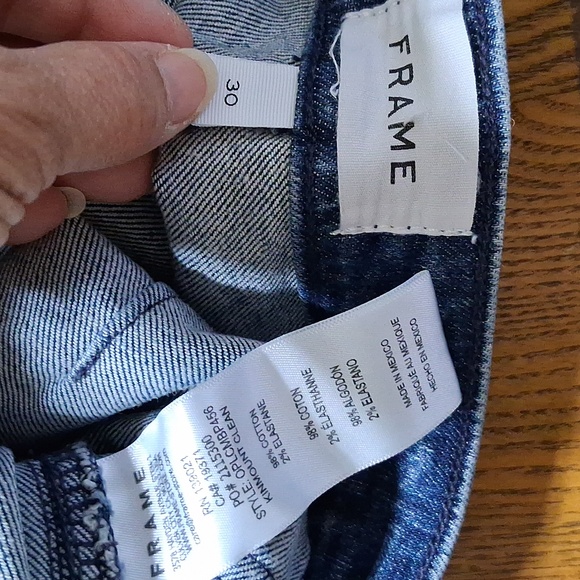 FRAME Jeans Womens 30 BLUE  BOOT Denim Preowned Cut BOOTCUT Cowboy Western Used - Picture 7 of 8